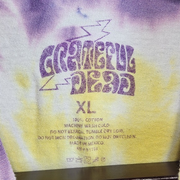 Grateful Dead Tie Dye Short Sleeve T-Shirt Mens XL Dunking Bear 100% Cotton - Picture 7 of 7